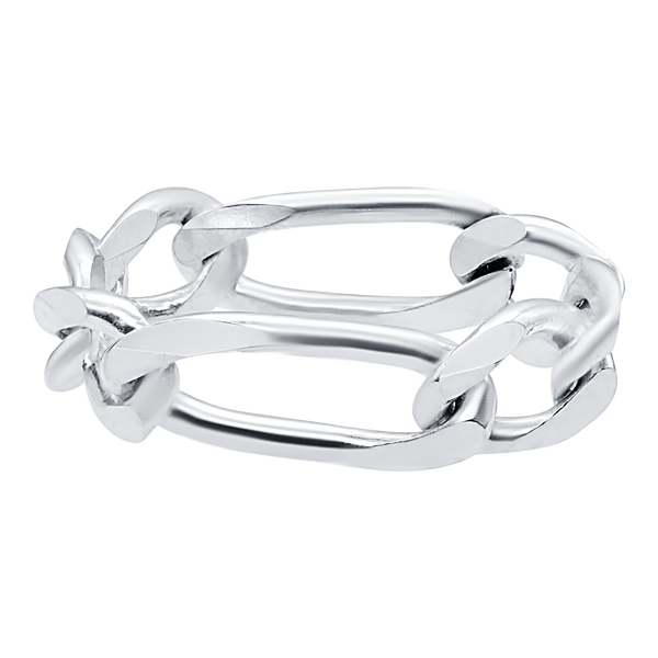 Fulton St. Figaro Chain Ring in Sterling Silver