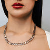Fulton St. Figaro Chain Necklace in Sterling Silver