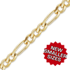 Bulk / Spooled Classic Figaro Semi-Solid Chain in 14K Yellow Gold (1.80 mm - 6.60 mm)