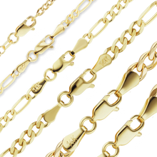 Load image into Gallery viewer, Fulton St. Figaro Semi-Solid Anklet in 14K Yellow Gold
