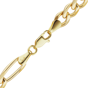 Fulton St. Figaro Hollow Anklet in 14K Yellow Gold