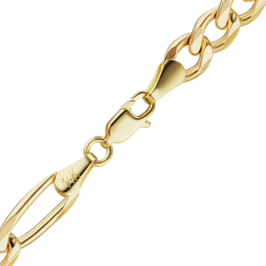 Fulton St. Figaro Hollow Necklace in 14K Yellow Gold