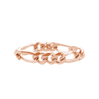 Fulton St. Figaro Chain Ring in Rose Gold Filled