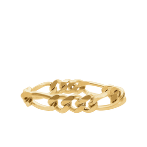 Fulton St. Figaro Chain Ring in 14K Yellow Gold