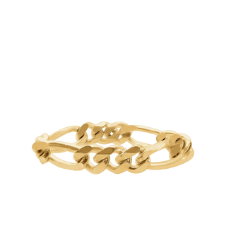 Fulton St. Figaro Chain Ring in 14K Yellow Gold