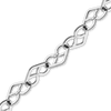 Bulk / Spooled Twisted Heart Chain in Sterling Silver (2.10 mm - 2.90 mm)