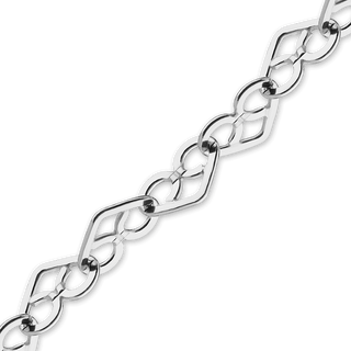 Bulk / Spooled Twisted Heart Chain in Sterling Silver (2.10 mm - 2.90 mm)