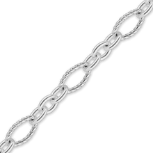 Load image into Gallery viewer, Bulk / Spooled Figaro Baroque Twist Cable Chain in Sterling Silver (3.00 mm - 7.40 mm)
