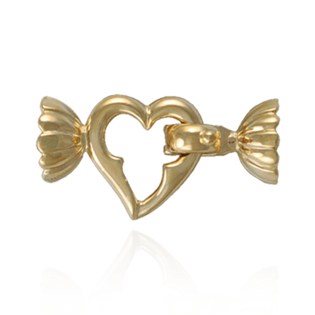 ITI NYC Multi-strand Fold Over Heart Pearl Clasps (8 mm Cup)