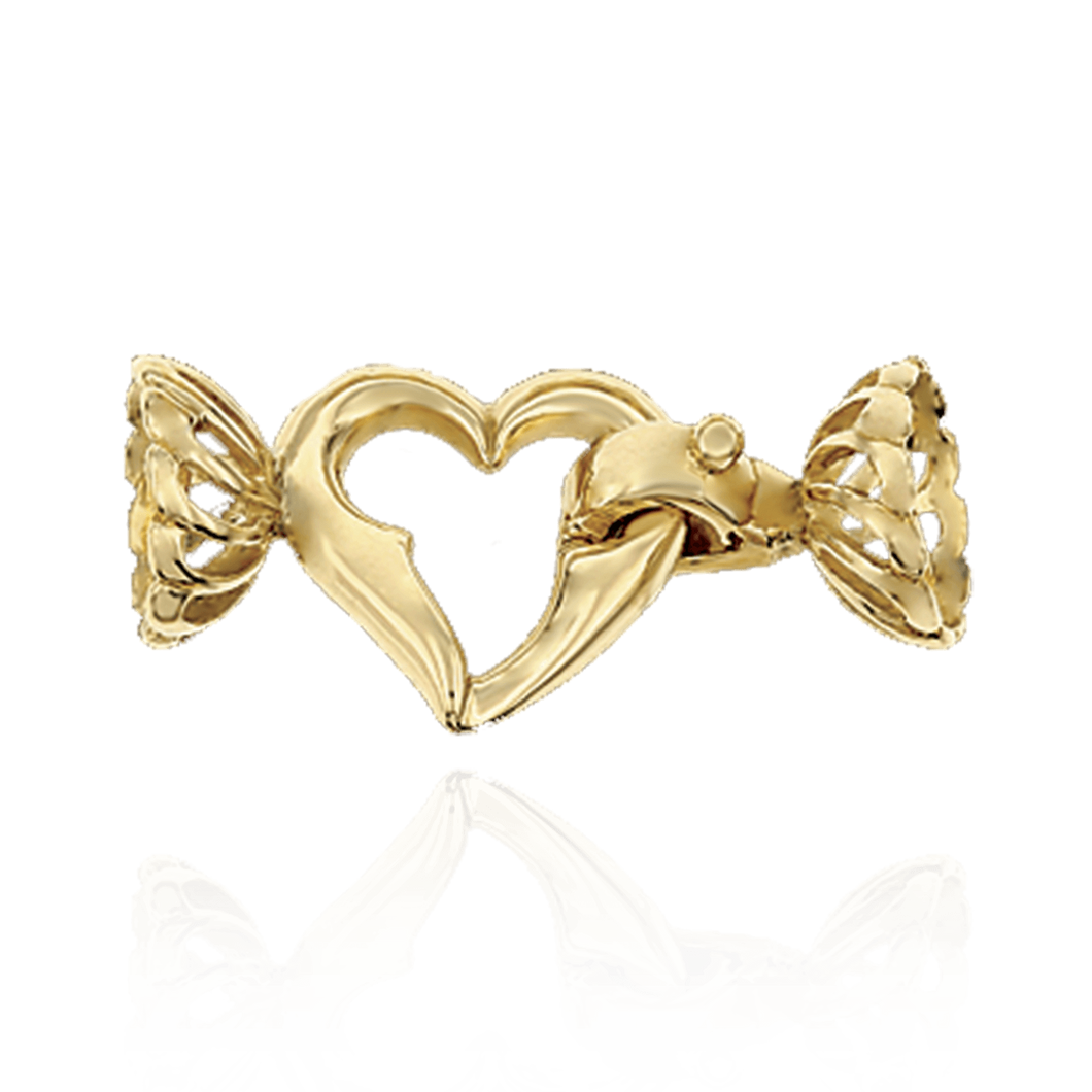 ITI NYC Multi-strand Fold Over Heart Pearl Clasps (8 mm Cup)