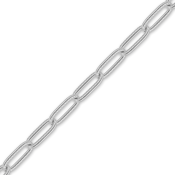 Bulk / Spooled Flat Textured Cable Chain in Sterling Silver (1.60 mm - 3.10 mm)