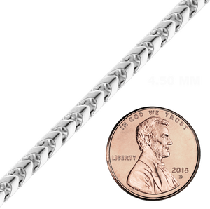 Bulk / Spooled Franco Chain in Sterling Silver (1.30 mm - 4.50 mm)