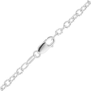 Foley Square Round Textured Cable Chain Necklace in Sterling Silver