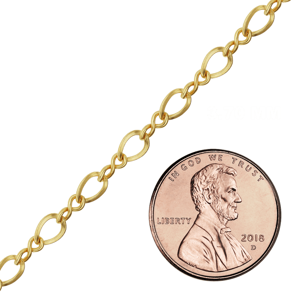 Bulk / Spooled Figure Eight Chain in 14K Gold-Filled (2.30 mm - 5.50 mm)