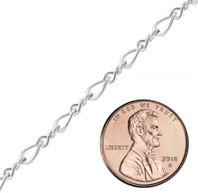 Load image into Gallery viewer, Bulk / Spooled Figure Eight Chain in Sterling Silver (2.30 mm - 5.60 mm)
