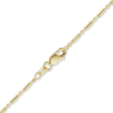 Load image into Gallery viewer, Atlantic Ave. Alternating Bead Anklet in 14K Yellow Gold

