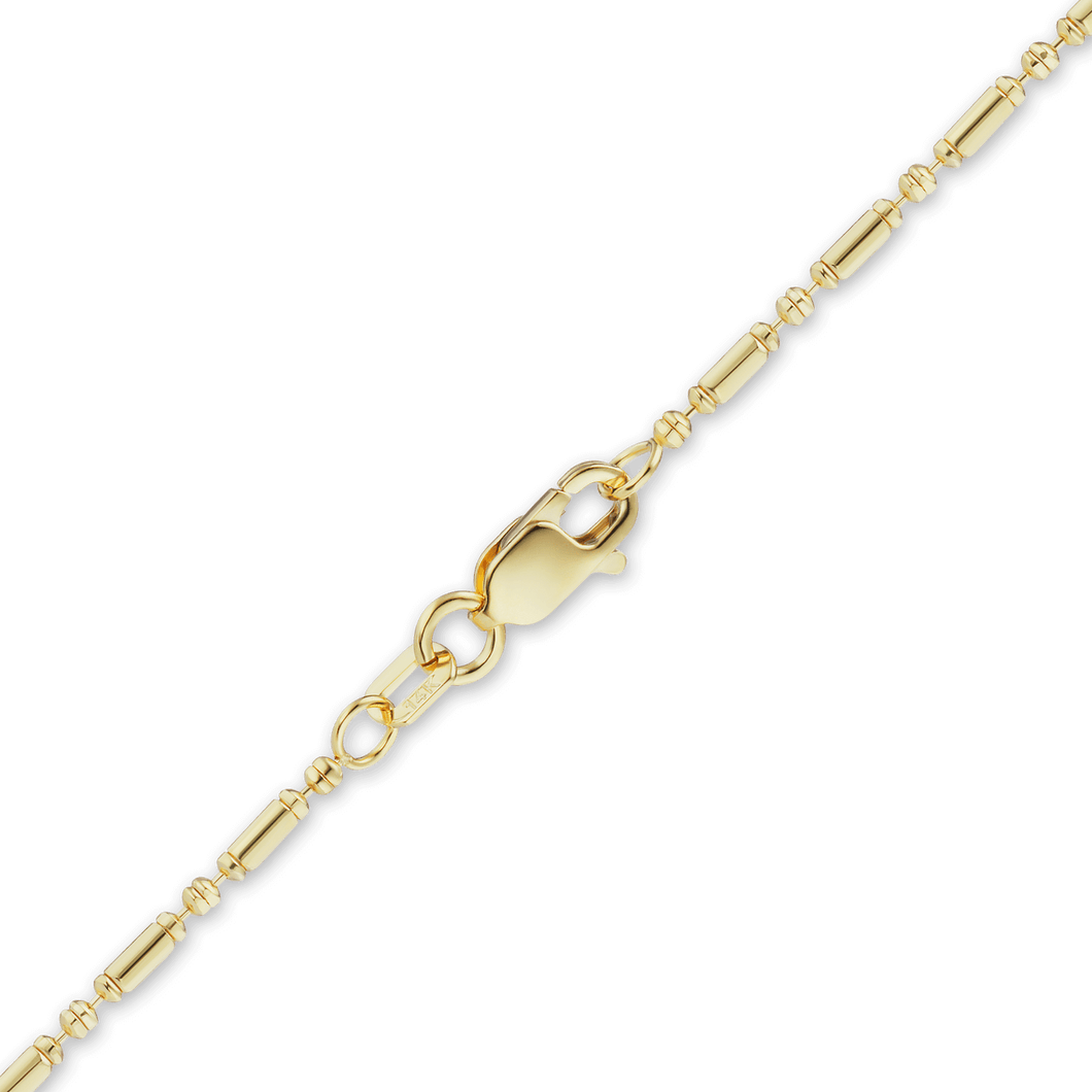 Atlantic Ave. Alternating Bead Necklace in 14K Yellow Gold