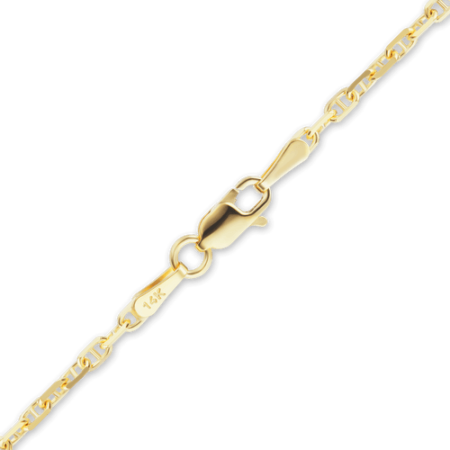 Arthur Ave. Anchor Anklet in 14K Yellow Gold