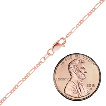 Load image into Gallery viewer, Fulton St. Figaro Anklet in 14K Rose Gold
