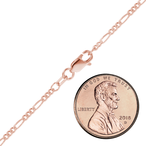 Fulton St. Figaro Necklace in 14K Rose Gold