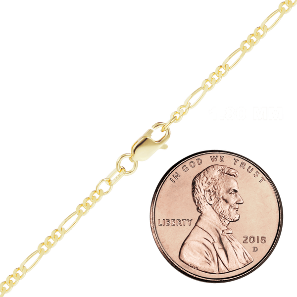 Fulton St. Figaro Anklet in 14K Yellow Gold