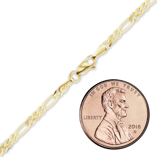Fulton St. Figaro Anklet in 14K Yellow Gold