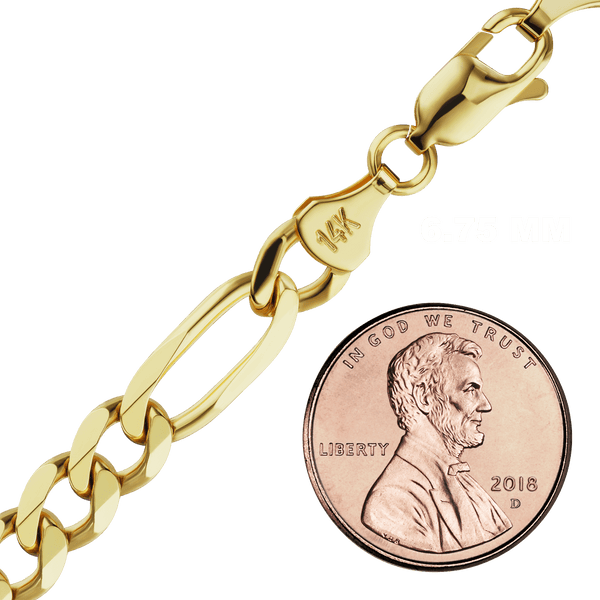 Fulton St. Figaro Anklet in 14K Yellow Gold