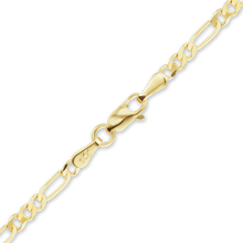 Load image into Gallery viewer, Fulton St. Figaro Chain Anklet in Yellow Gold
