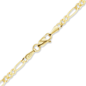 Fulton St. Figaro Chain Anklet in Yellow Gold