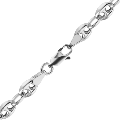 Greenwich Village Puffed Mariner Link Semi-Solid Chain Necklace in Sterling Silver