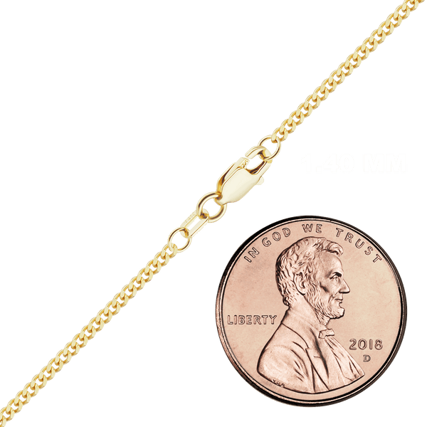 Bowery Curb Necklace in 14K Yellow Gold