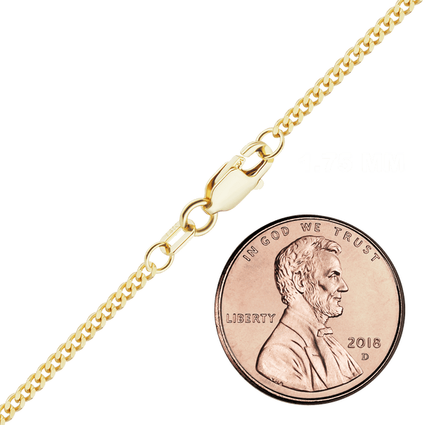 Bowery Curb Anklet in 14K Yellow Gold