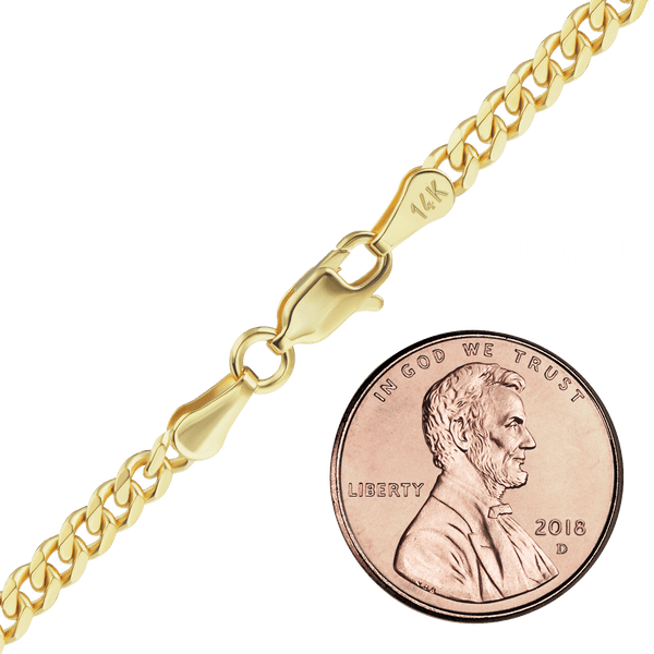 Bowery Curb Necklace in 14K Yellow Gold