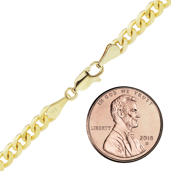 Bowery Curb Anklet in 14K Yellow Gold