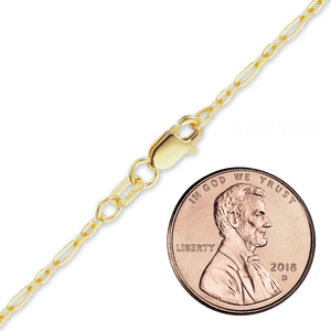 FiDi Figaro Cable Necklace in 14K Yellow Gold