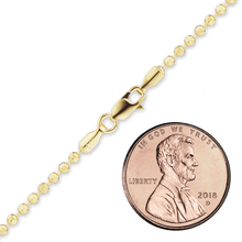 Load image into Gallery viewer, Diamond Cut Broadway Bead Anklet in 18K Yellow Gold
