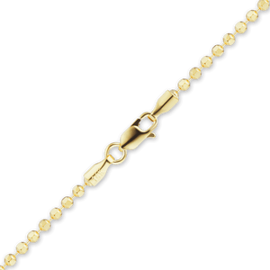 Diamond Cut Broadway Bead Necklace in 14K Yellow Gold