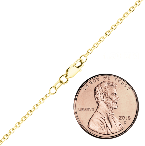 Delancey St. Diamond Cut Cable Necklace in 14K Yellow Gold