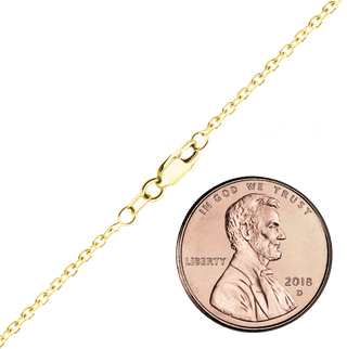 Delancey St. Diamond Cut Semi-Solid Cable Necklace in 14K Yellow Gold