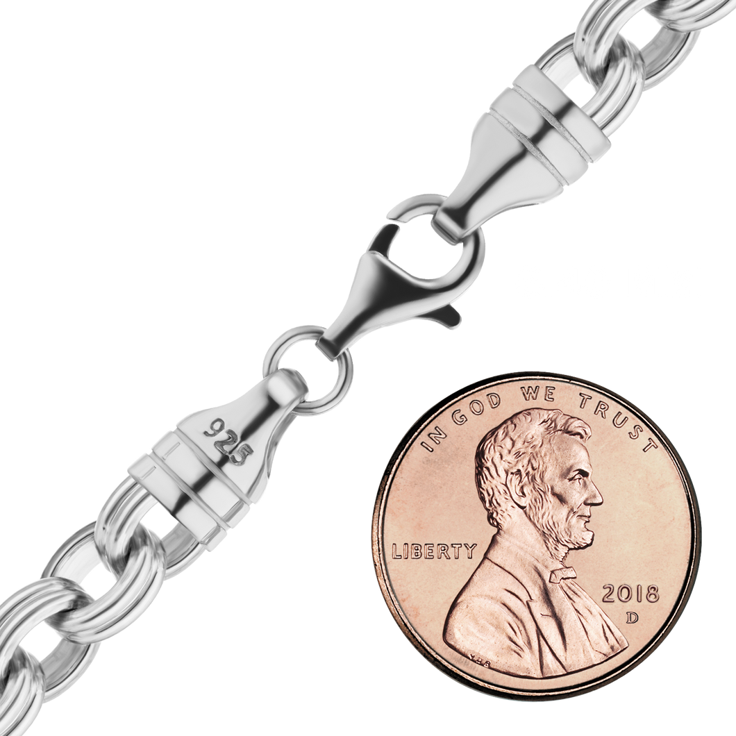 Downtown Double Cable Chain Anklet in Sterling Silver