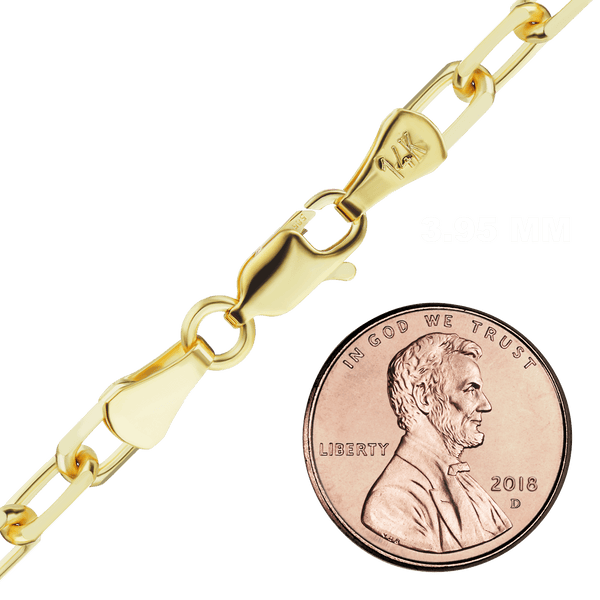 Essex St. Elongated Cable Necklace in 14K Yellow Gold