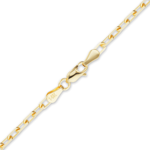 Essex St. Elongated Cable Anklet in 18K Yellow Gold