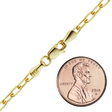 Load image into Gallery viewer, Houston St. Semi-Solid Cable Anklet in 14K Yellow Gold
