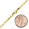 Houston St. Semi-Solid Cable Necklace in 14K Yellow Gold