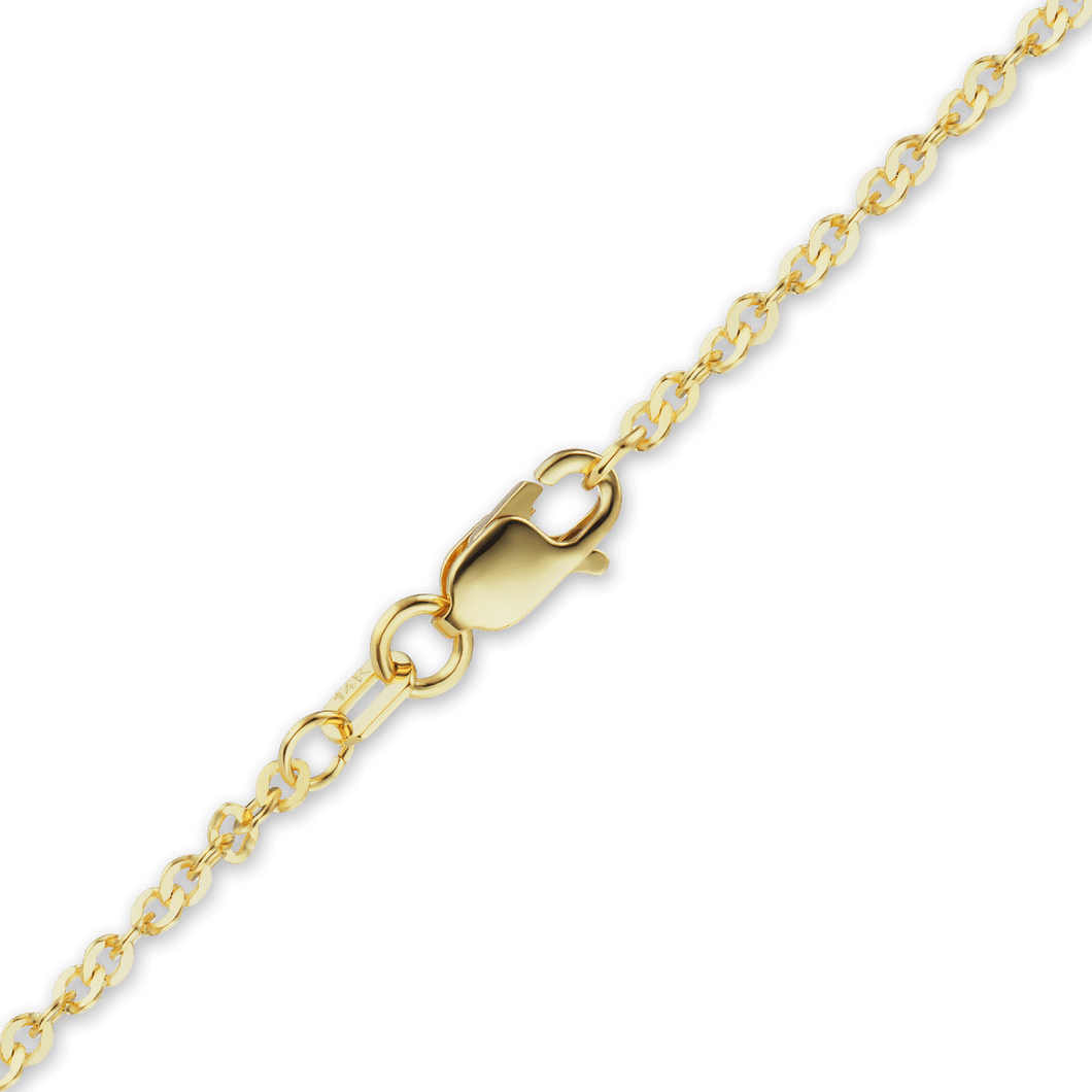 Columbus Ave. Cable Anklet in 14K Yellow Gold