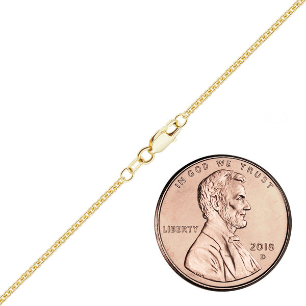 Chelsea Cable Anklet in 14K Yellow Gold