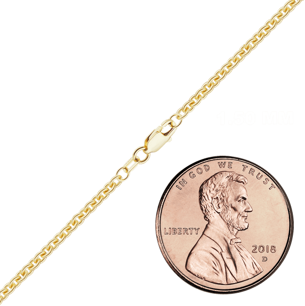 Chelsea Semi-Solid Cable Necklace in 14K Yellow Gold