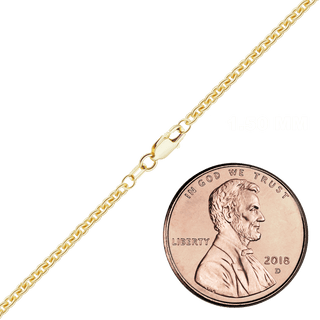 Chelsea Semi-Solid Cable Necklace in 14K Yellow Gold