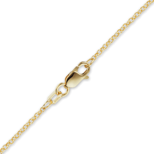 Herald Sq. Hollow Rolo Anklet in 14K Yellow Gold