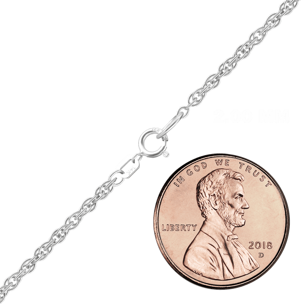 Manhattan Rope Necklace in 14K White Gold